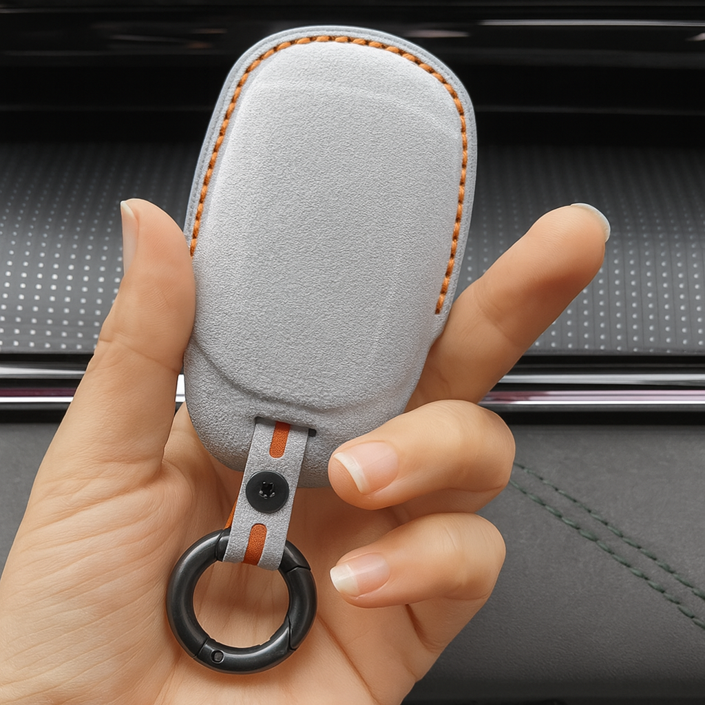 HYUNDAI CUSTIN 現代汽車麂皮鑰匙皮套