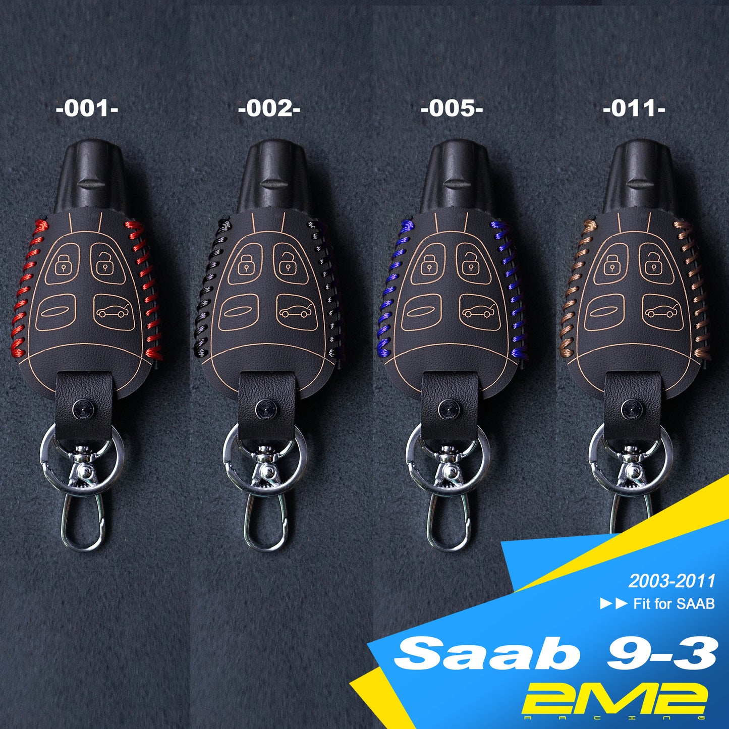 2003-2011 SAAB 9-3 9-5 紳寶鑰匙皮套